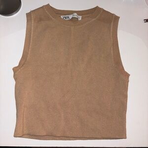 Zara Women's crop high neck tank